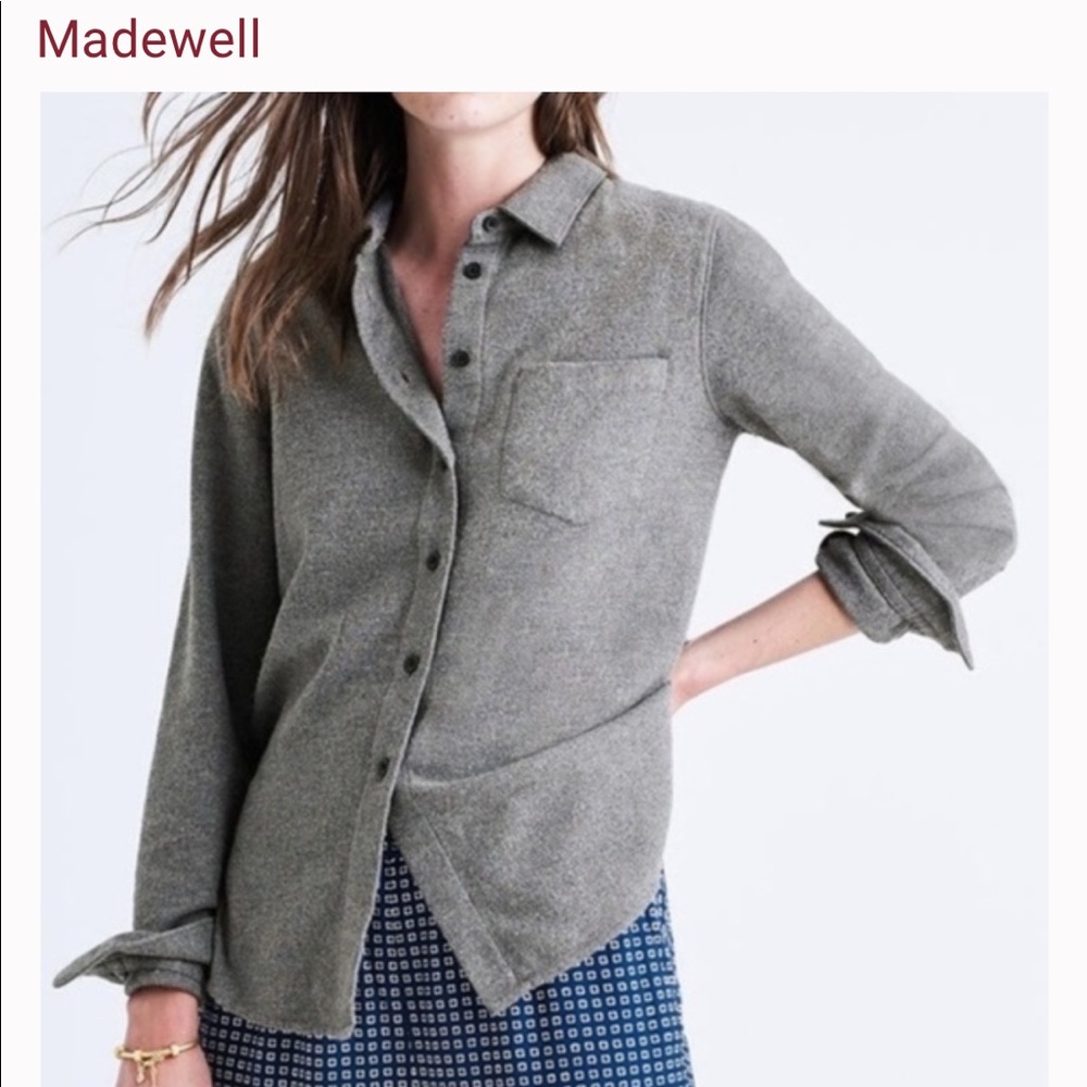 Madewell Shrunken Flannel Shirt S